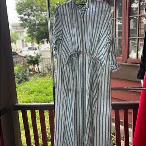 Green Striped Maxi Dress